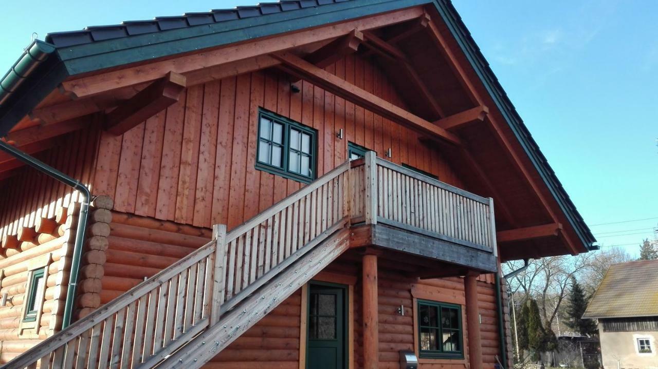 Blockhaus - Ferienwohnung Sunrise Augustusburg Ngoại thất bức ảnh